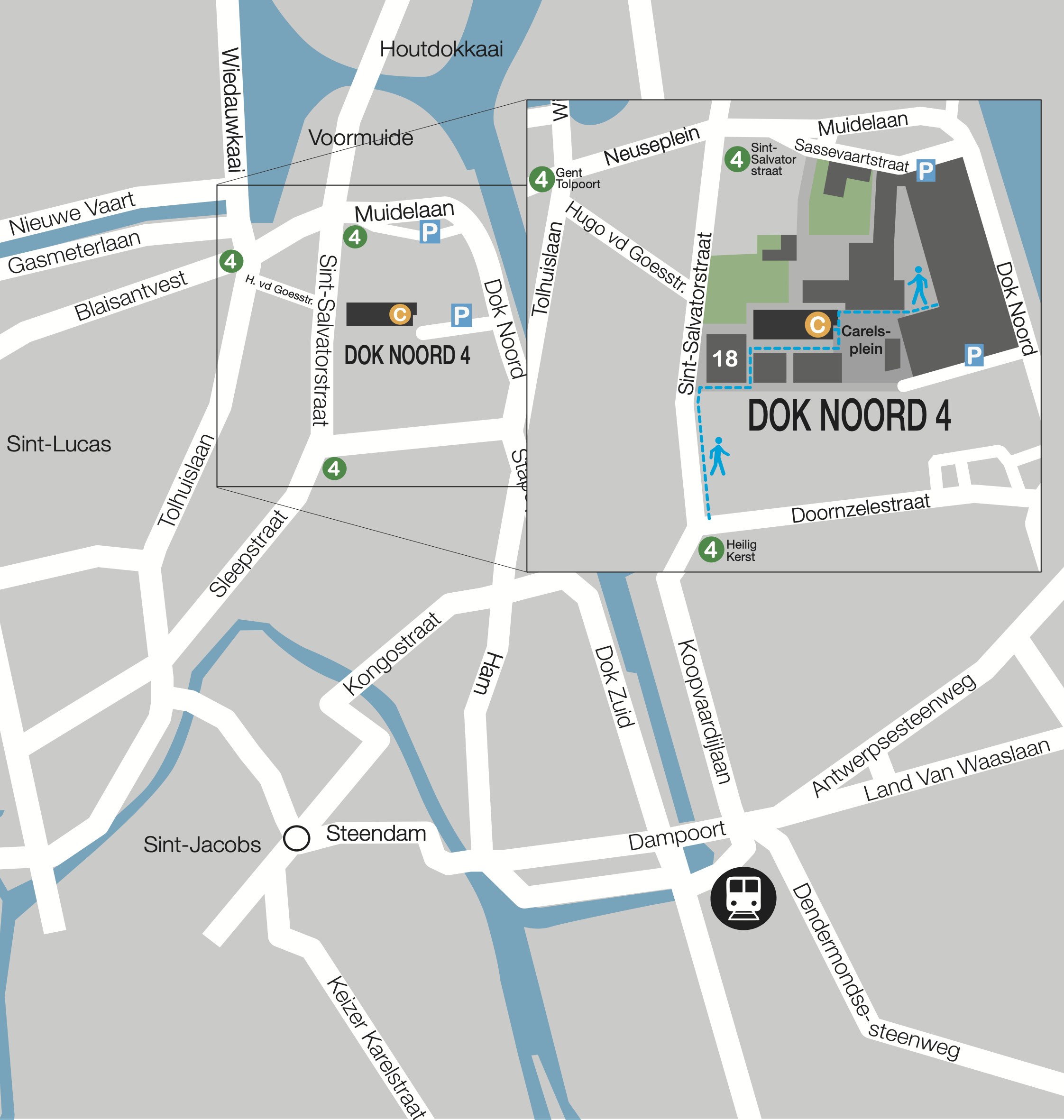 plan Klein Barnum op site